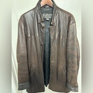 Banana Republic Men's Brown Leather Jacket